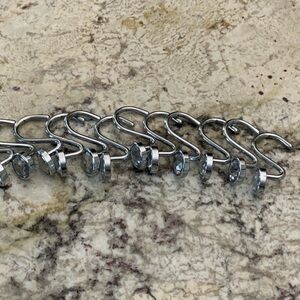 Silver Shower Curtain Hooks 12 of them